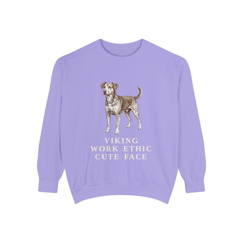Danish-Swedish Farmdog Humor Sweatshirt, Violet, front view