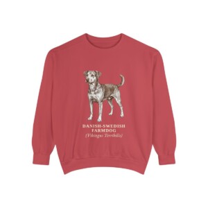 Danish-Swedish Farmdog Latin Sweatshirt, Crimson, front view