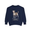 danish-swedish-farmdog-sweatshirt-latin-true-navy Danish-Swedish Farmdog Latin Sweatshirt, True Navy, front view
