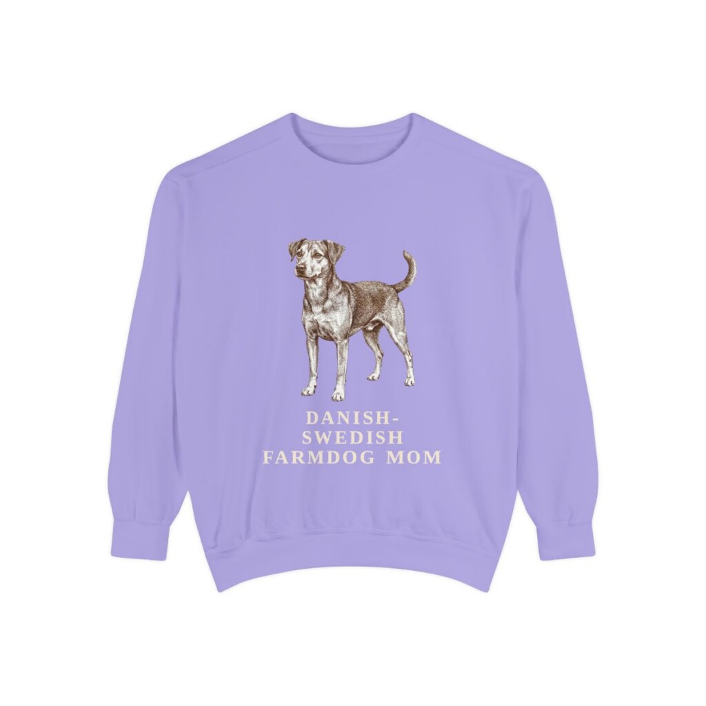 danish-swedish-farmdog-sweatshirt-mom-violet-1 Danish-Swedish Farmdog Mom Sweatshirt, Violet, front view