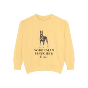 Doberman Pinscher Dad Sweatshirt, Butter, front view