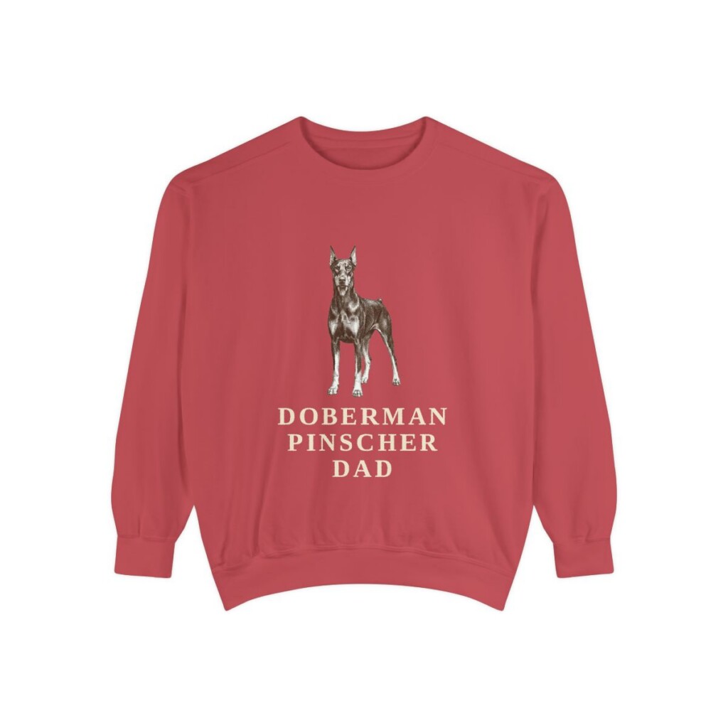Doberman Pinscher Dad Sweatshirt, Crimson, front view