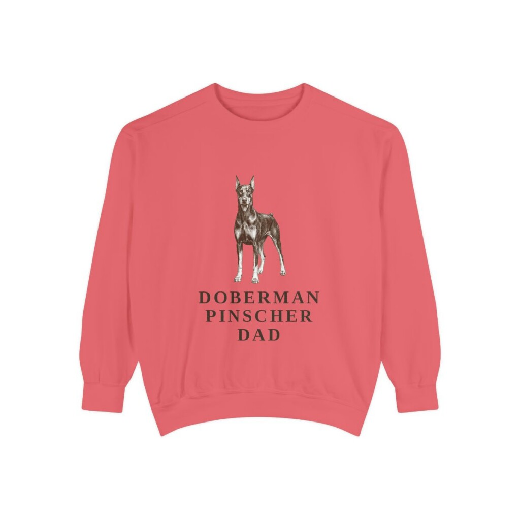 Doberman Pinscher Dad Sweatshirt, Watermelon, front view