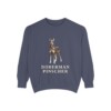 doberman-pinscher-sweatshirt-denim Doberman Pinscher Sweatshirt, Denim, front view