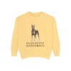 Doberman Pinscher Humor Sweatshirt, Butter, front view