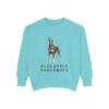 Doberman Pinscher Humor Sweatshirt, Chalky Mint, front view