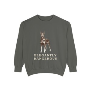 Doberman Pinscher Humor Sweatshirt, Pepper, front view