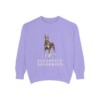 Doberman Pinscher Humor Sweatshirt, Violet, front view