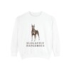 Doberman Pinscher Humor Sweatshirt, White, front view