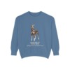 doberman-pinscher-sweatshirt-latin-blue-jean Doberman Pinscher Latin Sweatshirt, Blue Jean, front view