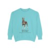 doberman-pinscher-sweatshirt-latin-chalky-mint Doberman Pinscher Latin Sweatshirt, Chalky Mint, front view