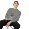 doberman-pinscher-sweatshirt-latin-grey-person-1-context Doberman Pinscher Latin Sweatshirt, Grey, person 1 context
