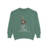 doberman-pinscher-sweatshirt-latin-light-green Doberman Pinscher Latin Sweatshirt, Light Green, front view