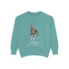 doberman-pinscher-sweatshirt-latin-seafoam Doberman Pinscher Latin Sweatshirt, Seafoam, front view