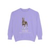 doberman-pinscher-sweatshirt-latin-violet Doberman Pinscher Latin Sweatshirt, Violet, front view