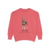 doberman-pinscher-sweatshirt-latin-watermelon Doberman Pinscher Latin Sweatshirt, Watermelon, front view