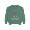 doberman-pinscher-sweatshirt-light-green Doberman Pinscher Sweatshirt, Light Green, front view
