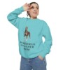 Doberman Pinscher Mom Sweatshirt, Chalky Mint, person 2 context
