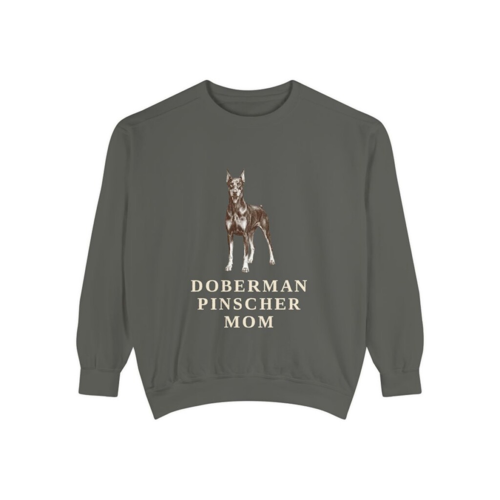 Doberman Pinscher Mom Sweatshirt, Pepper, front view
