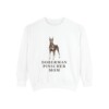 Doberman Pinscher Mom Sweatshirt, White, front view