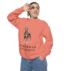 doberman-pinscher-sweatshirt-terracotta-person-2-context Doberman Pinscher Sweatshirt, Terracotta, person 2 context