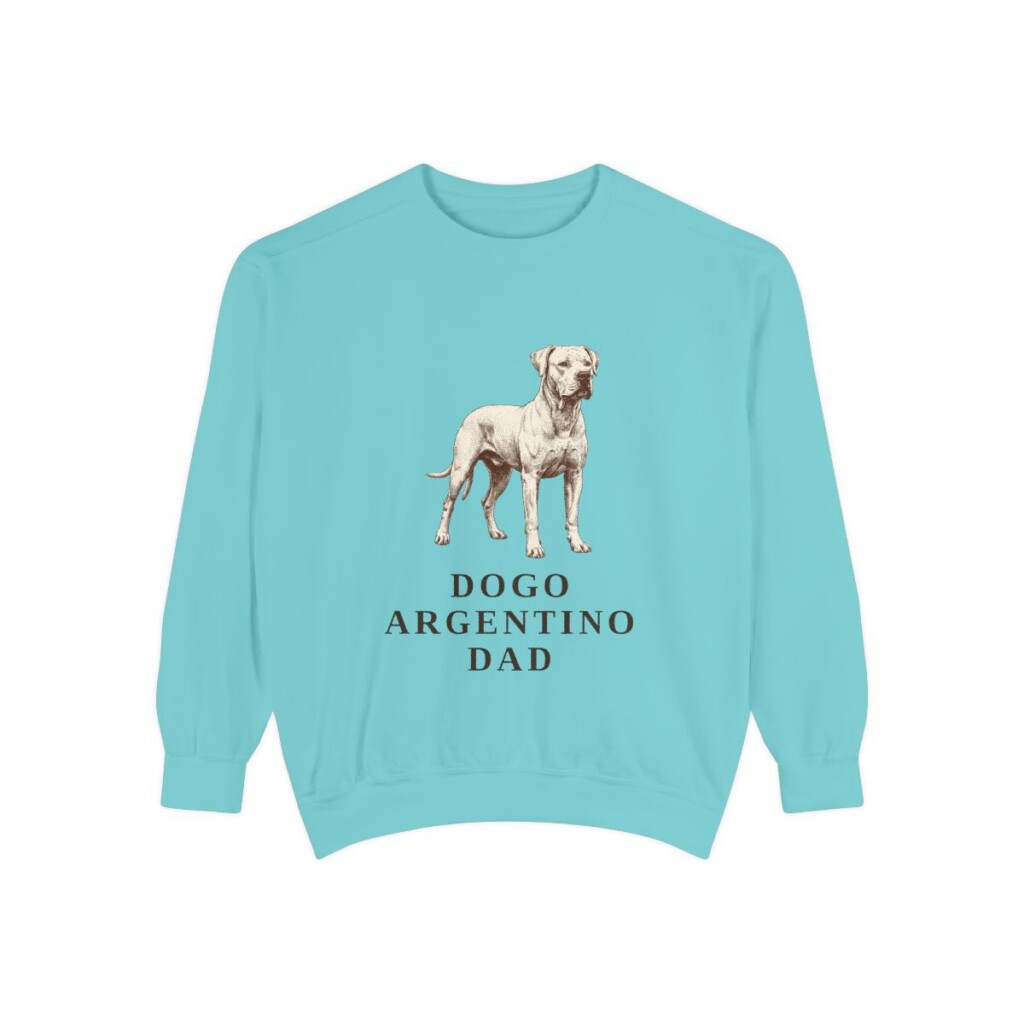 Dogo Argentino Dad Sweatshirt, Chalky Mint, front view