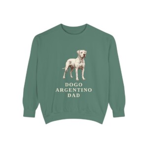 Dogo Argentino Dad Sweatshirt, Light Green, front view
