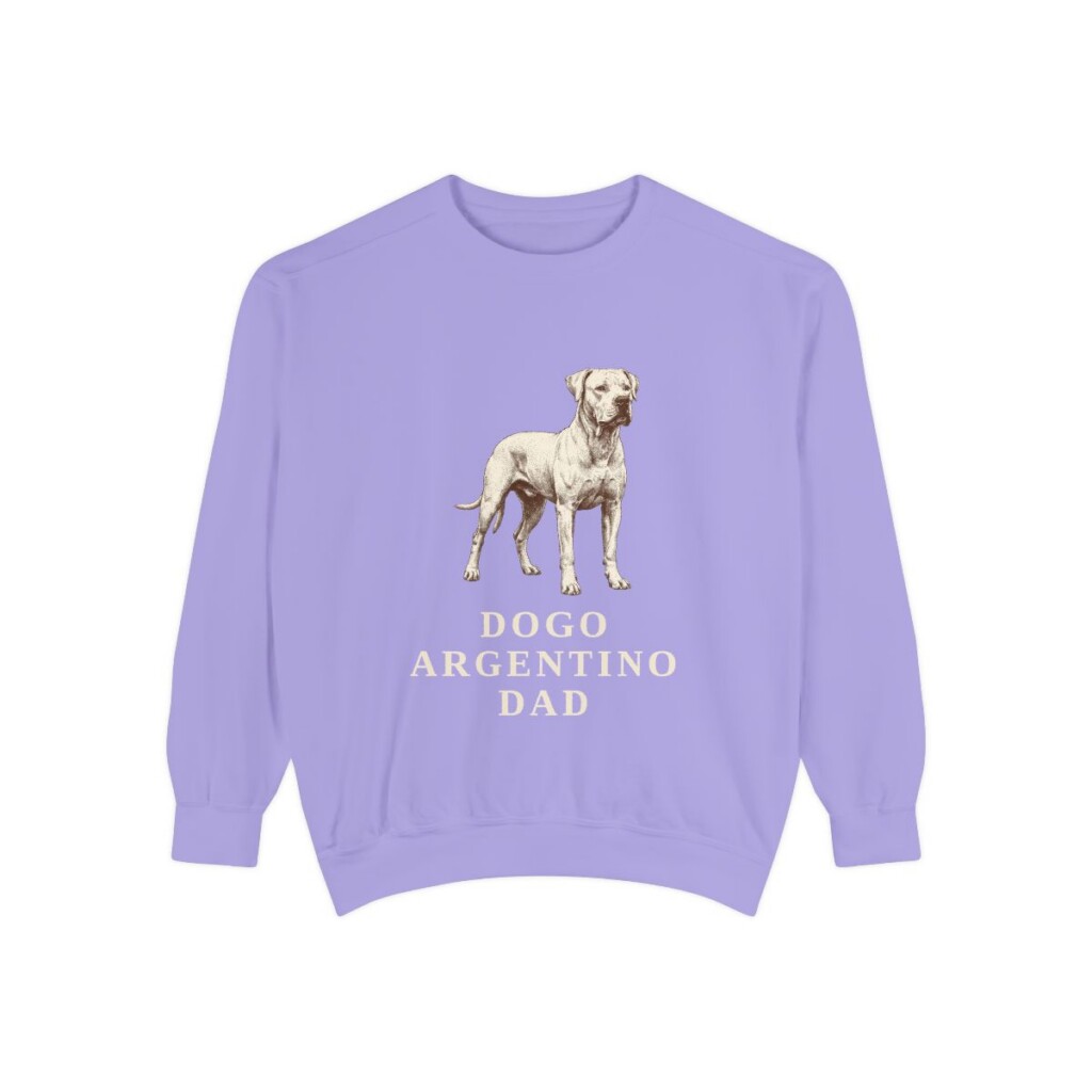 Dogo Argentino Dad Sweatshirt, Violet, front view