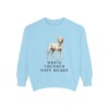 dogo-argentino-sweatshirt-humor-chambray Dogo Argentino Humor Sweatshirt, Chambray, front view