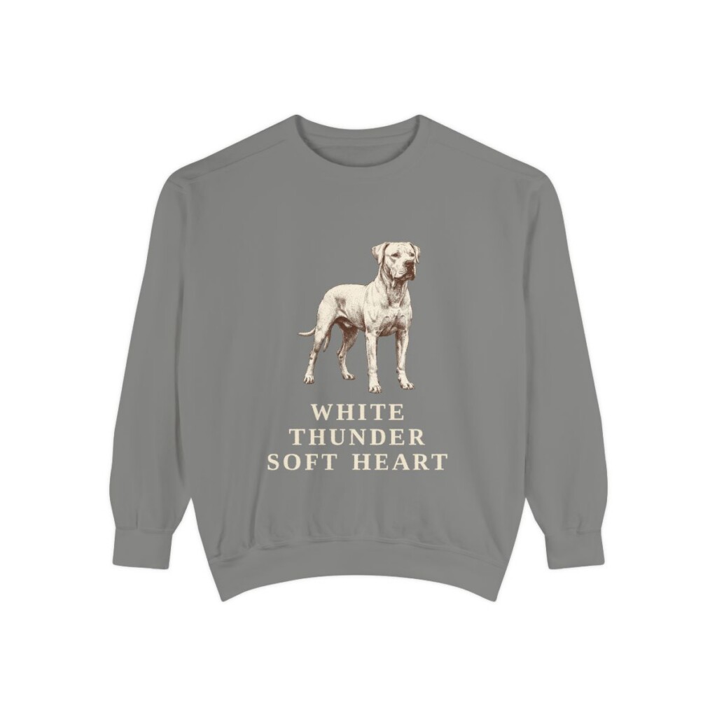 dogo-argentino-sweatshirt-humor-grey Dogo Argentino Humor Sweatshirt, Grey, front view