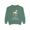 dogo-argentino-sweatshirt-humor-light-green Dogo Argentino Humor Sweatshirt, Light Green, front view