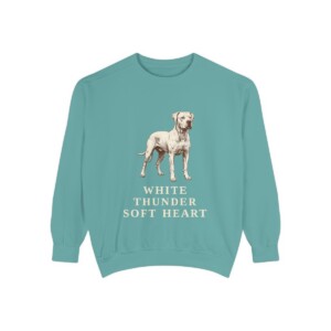 Dogo Argentino Humor Sweatshirt, Seafoam, front view