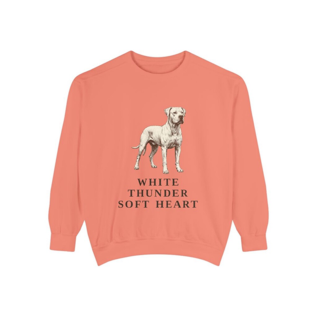 dogo-argentino-sweatshirt-humor-terracotta Dogo Argentino Humor Sweatshirt, Terracotta, front view