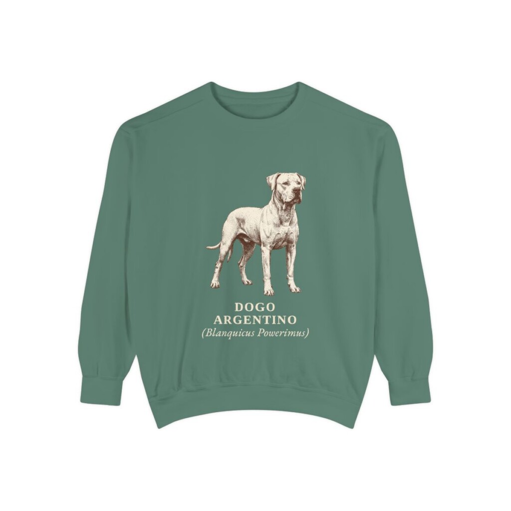 Dogo Argentino Latin Sweatshirt, Light Green, front view