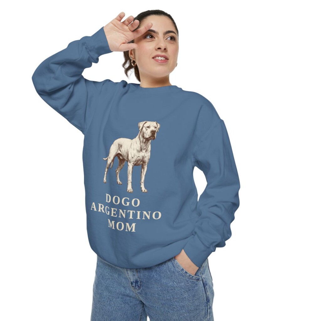 Dogo Argentino Mom Sweatshirt, Blue Jean, person 2 context