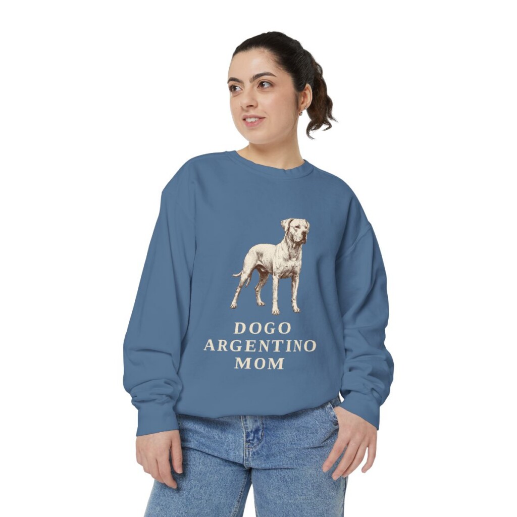 Dogo Argentino Mom Sweatshirt, Blue Jean, person 2 front
