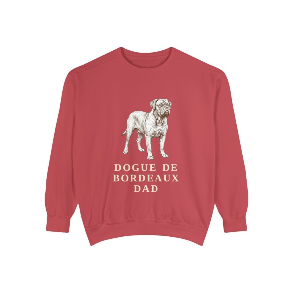 Dogue de Bordeaux Dad Sweatshirt, Crimson, front view