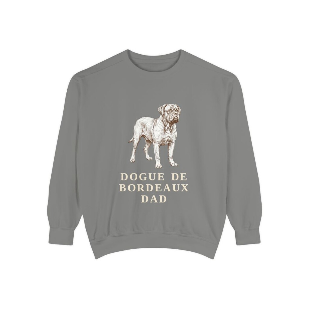 Dogue de Bordeaux Dad Sweatshirt, Grey, front view