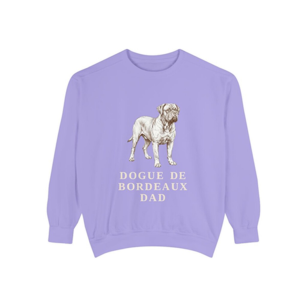 Dogue de Bordeaux Dad Sweatshirt, Violet, front view