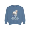 Dogue de Bordeaux Humor Sweatshirt, Blue Jean, front view