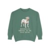 Dogue de Bordeaux Humor Sweatshirt, Light Green, front view
