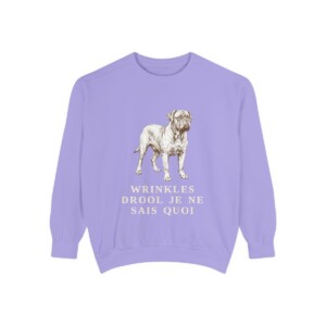 Dogue de Bordeaux Humor Sweatshirt, Violet, front view