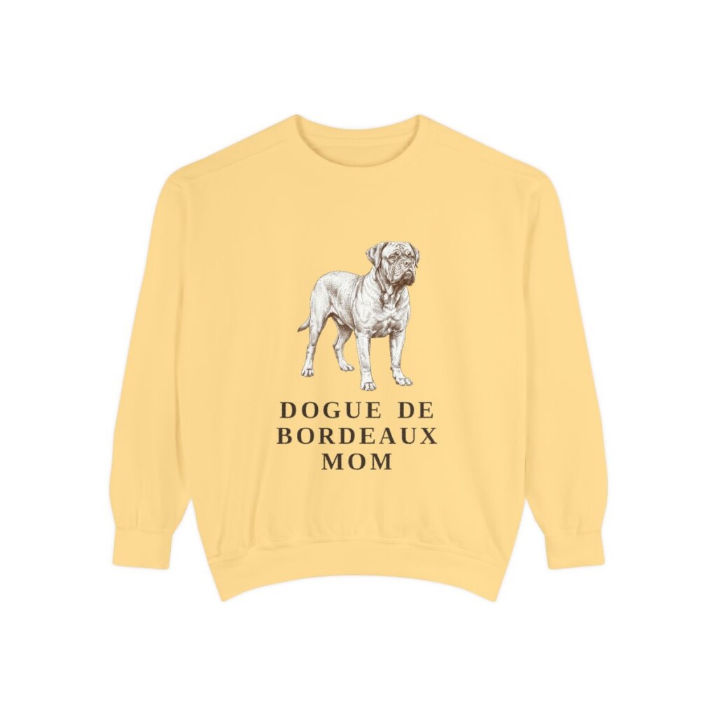 Dogue de Bordeaux Mom Sweatshirt, Butter, front view
