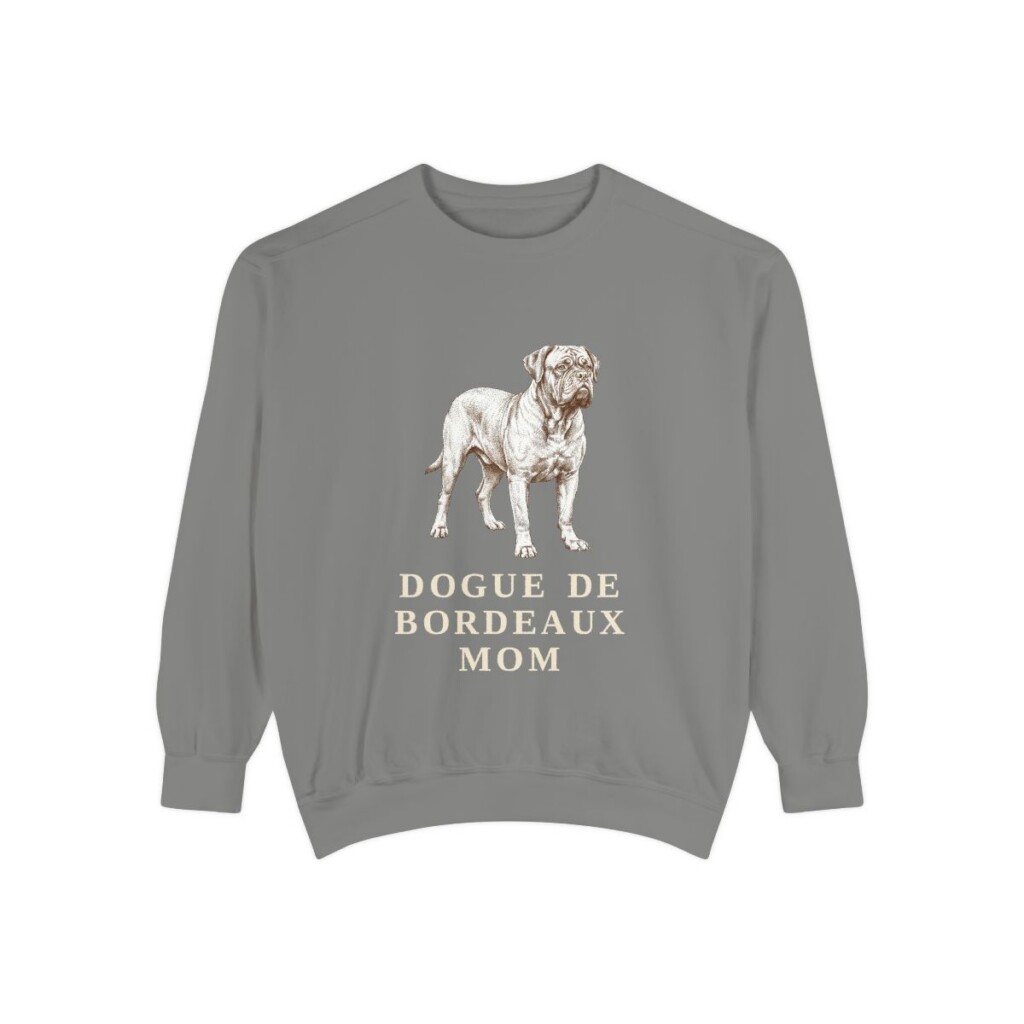 Dogue de Bordeaux Mom Sweatshirt, Grey, front view