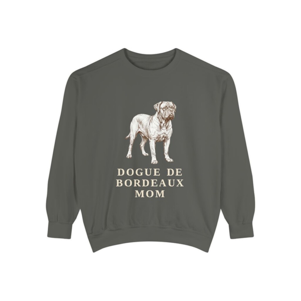 Dogue de Bordeaux Mom Sweatshirt, Pepper, front view