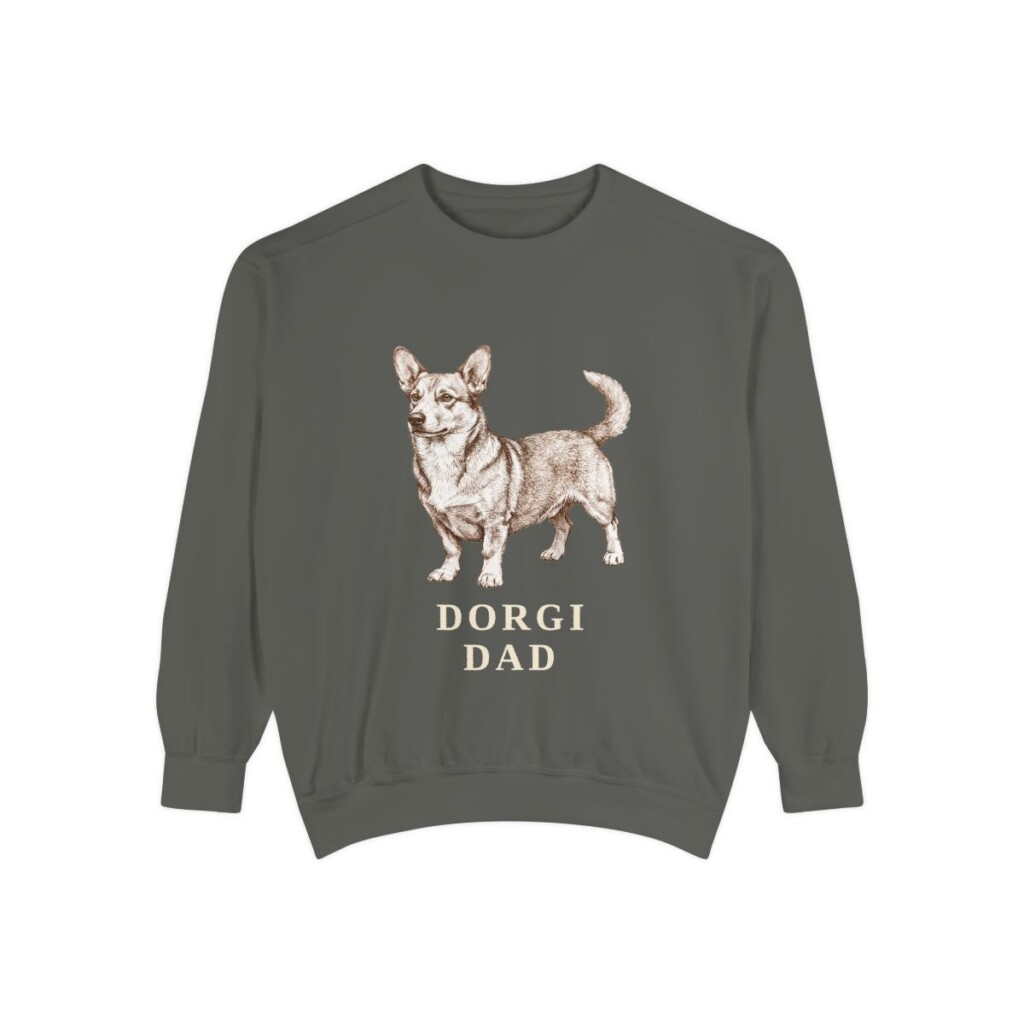 Dorgi Dad Sweatshirt, Pepper, front view
