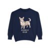 Dorgi Dad Sweatshirt, True Navy, front view