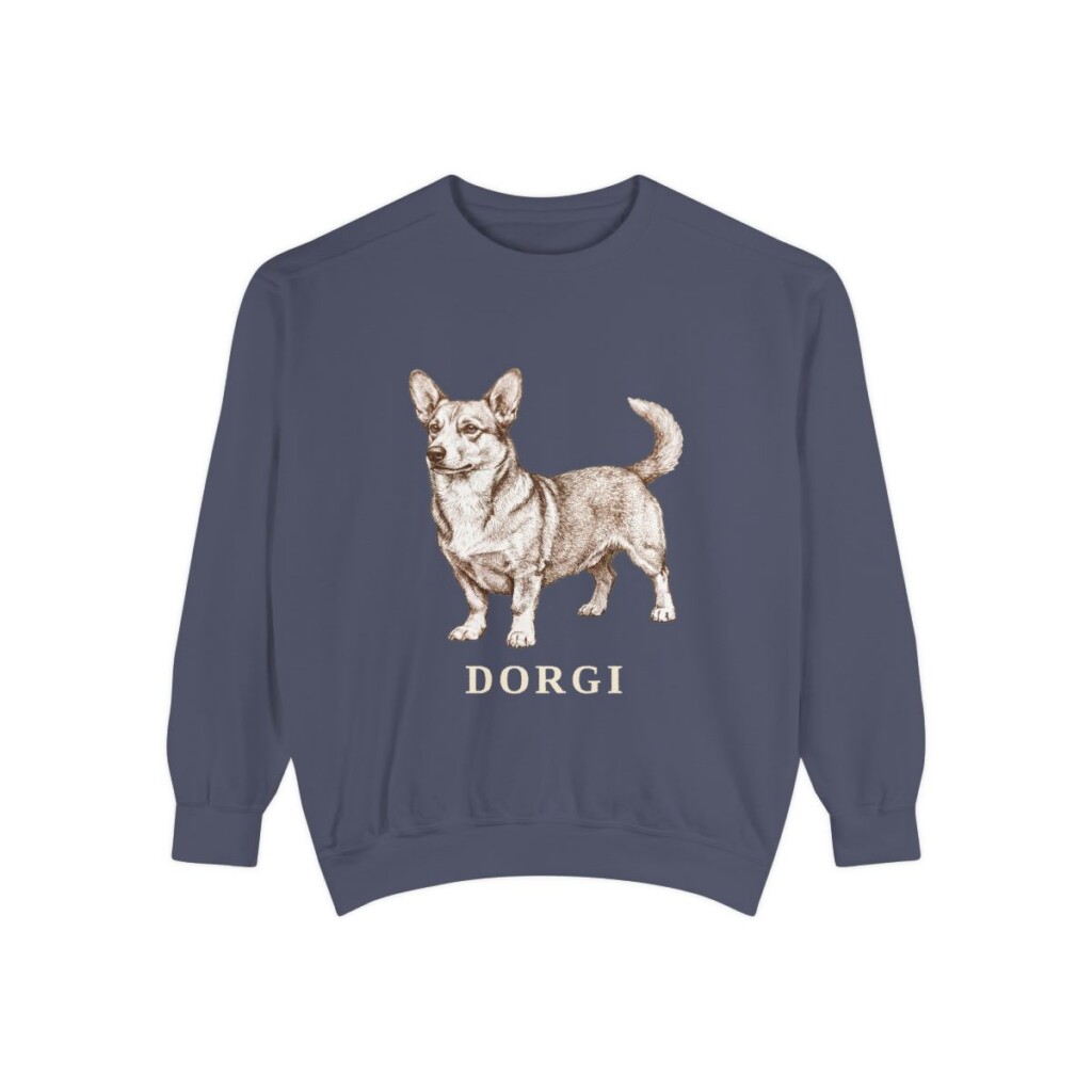 Dorgi Sweatshirt, Denim, front view
