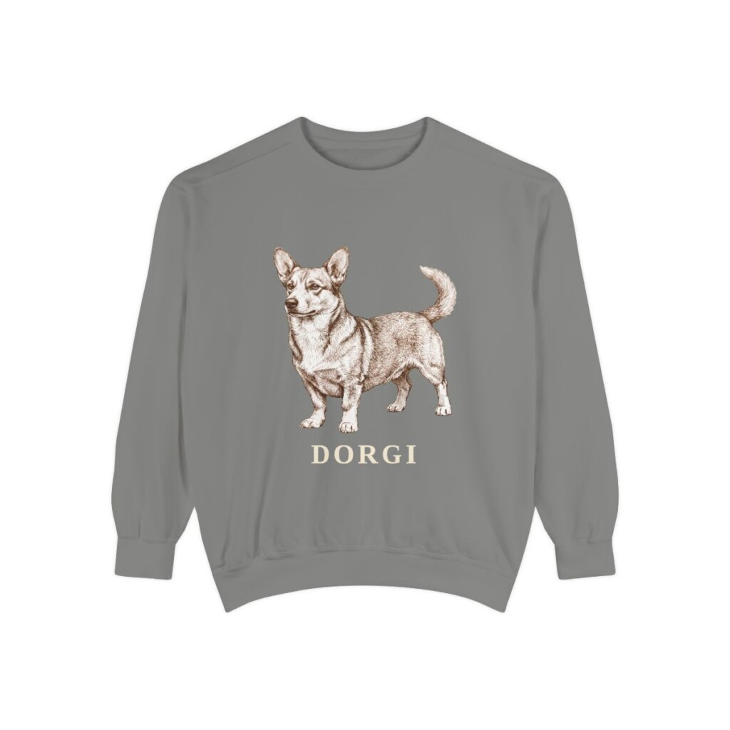 Dorgi Sweatshirt, Grey, front view