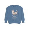 Dorgi Humor Sweatshirt, Blue Jean, front view